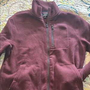 Men's Burgundy Full-Zip Jacket